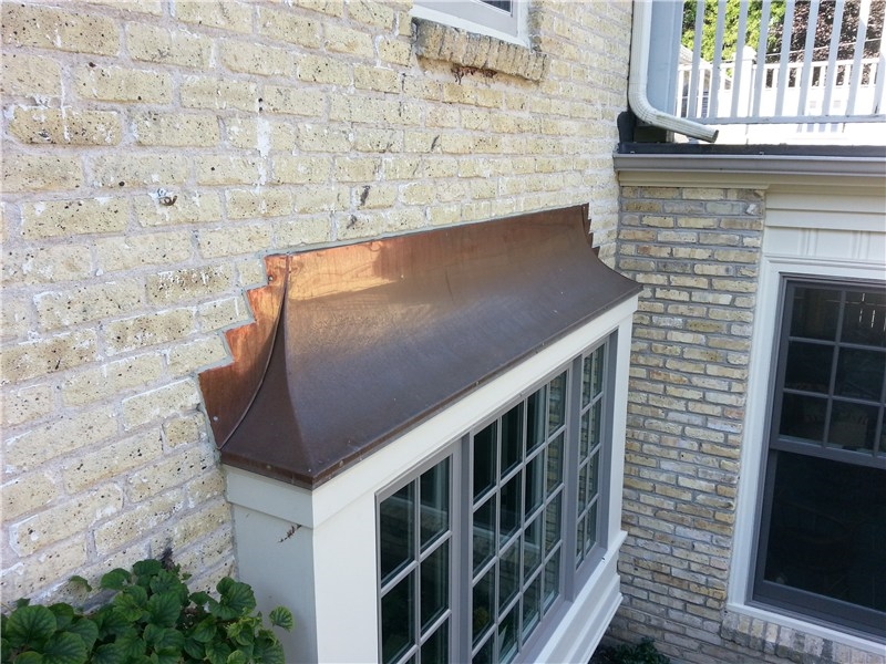 Copper Bay Window Roof