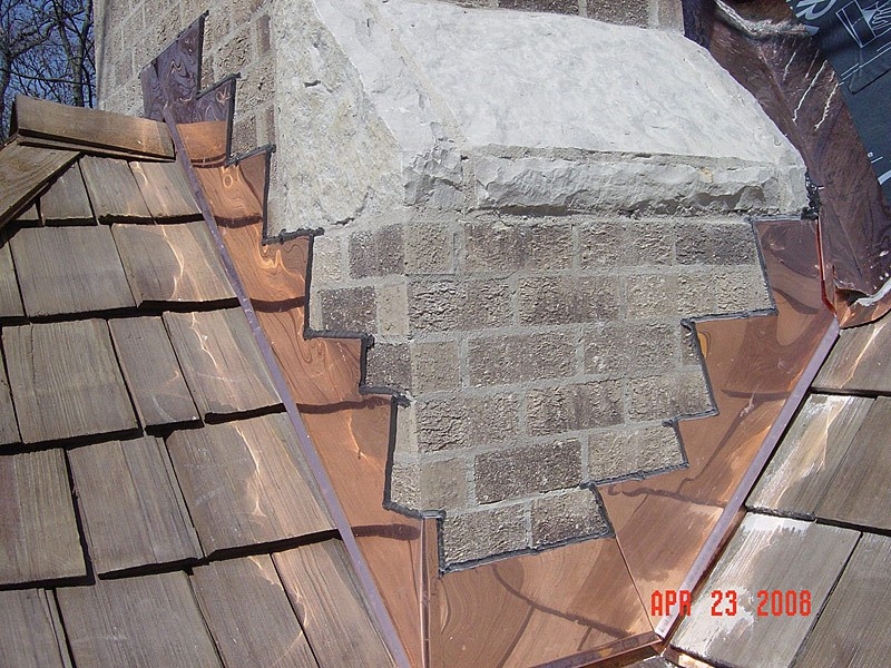 Copper Chimney Flashing