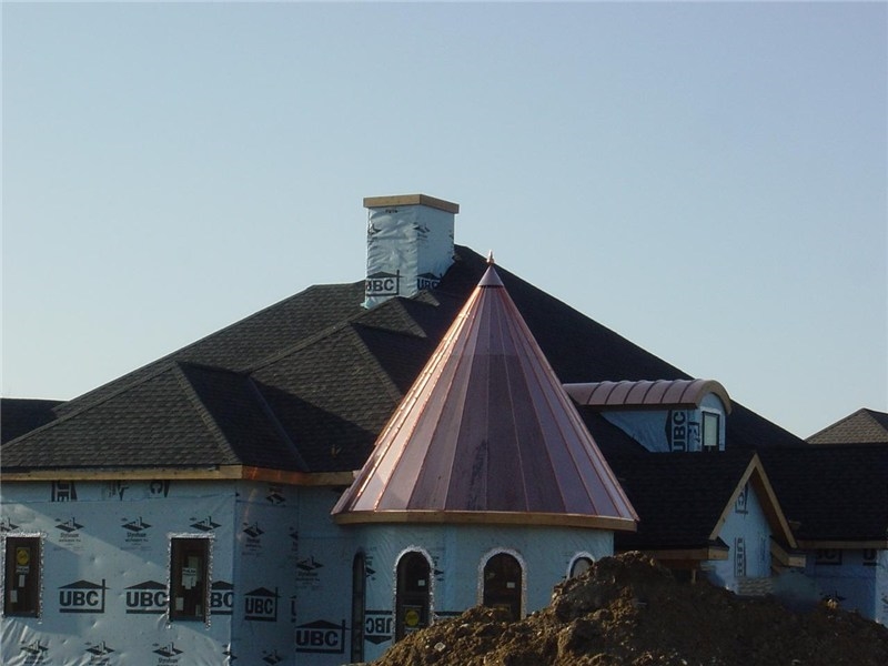 Copper Standing Seam Cone Roof