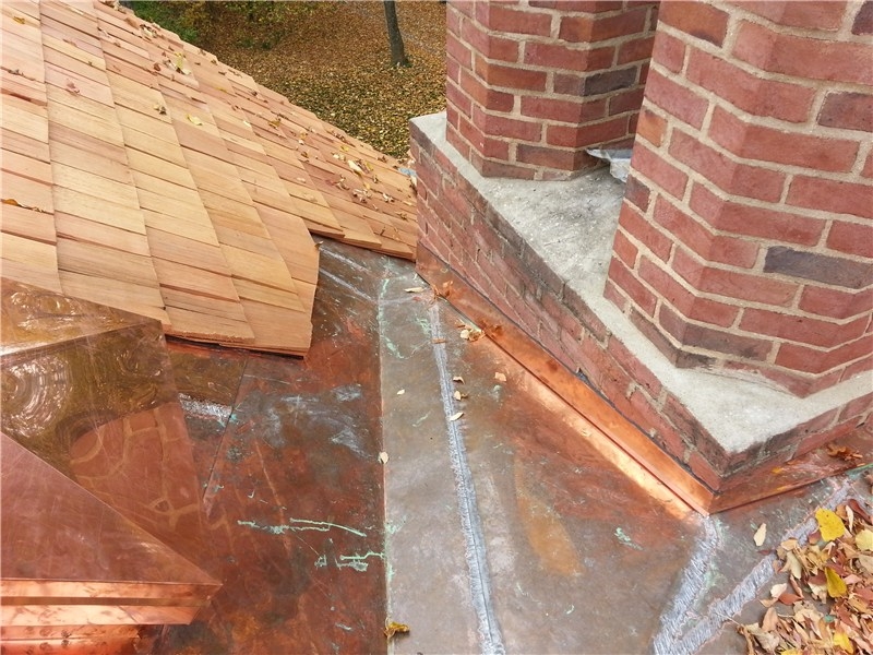Copper Solder Seam Chimney Saddle