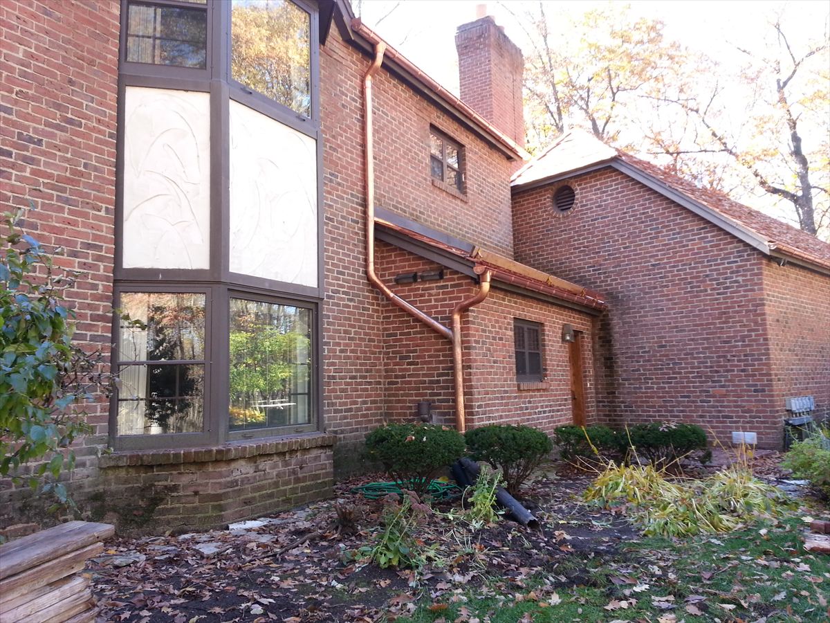 Copper Gutters and Downspouts Gallery